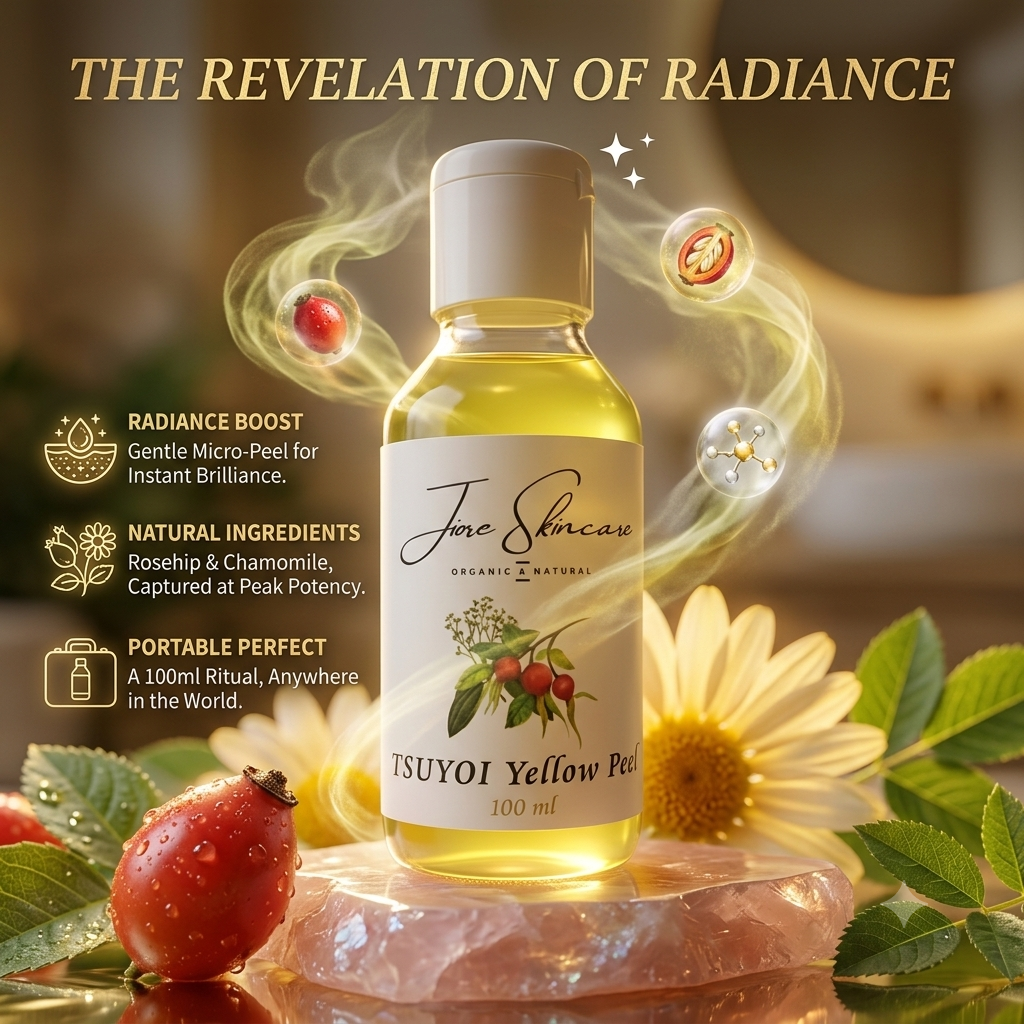 Jiore Tsuyoi Oil Skin Whitening Yellow Peel Brightening & Exfoliating Treatment Skin