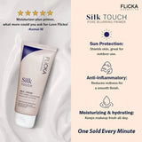 Flicka Silk Touch - 3 in 1 Moisturizer,Primer & Sunscreen for Face - ORIGINAL BAR CODE SCAN