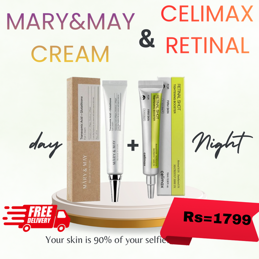 (Mary&May & Celimax Retinal shot✨ )best Combo Eye care
